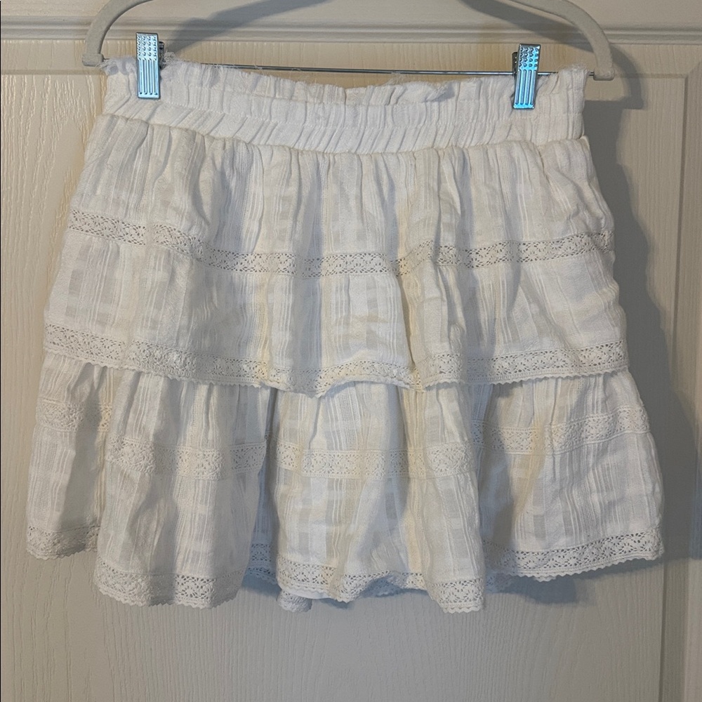 Lucky Brand White Tiered Skirt